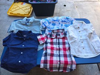 Lot of 5 Boys Button-Up Shirts