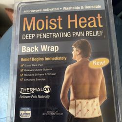 Thermalon Microwave Activated Moist Heat Therapy Wrap for Back, Hip and Shoulders. 7" x 12" with ties.