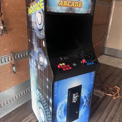 Creative Arcades Full-Size Commercial Grade Cabinet Arcade Machine | Trackball | 60 Classic Games | 2 Sanwa Joysticks | 2 Stools
