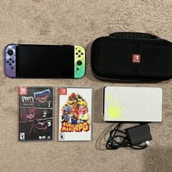 Nintendo Switch 1 OLED System Bundle + Games Mario Poppy