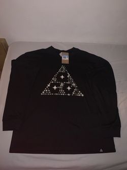 Nike ACG T-Shirt Black Long Sleeve Loose Fit DRI FIT Glow InThe Dark Size:Medium