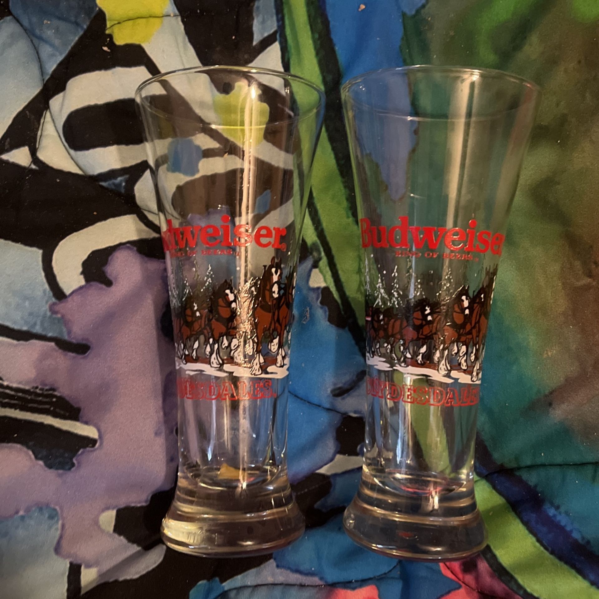 Budweiser Clydesdale Glasses 