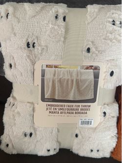 Ghost Fur Throw Blanket