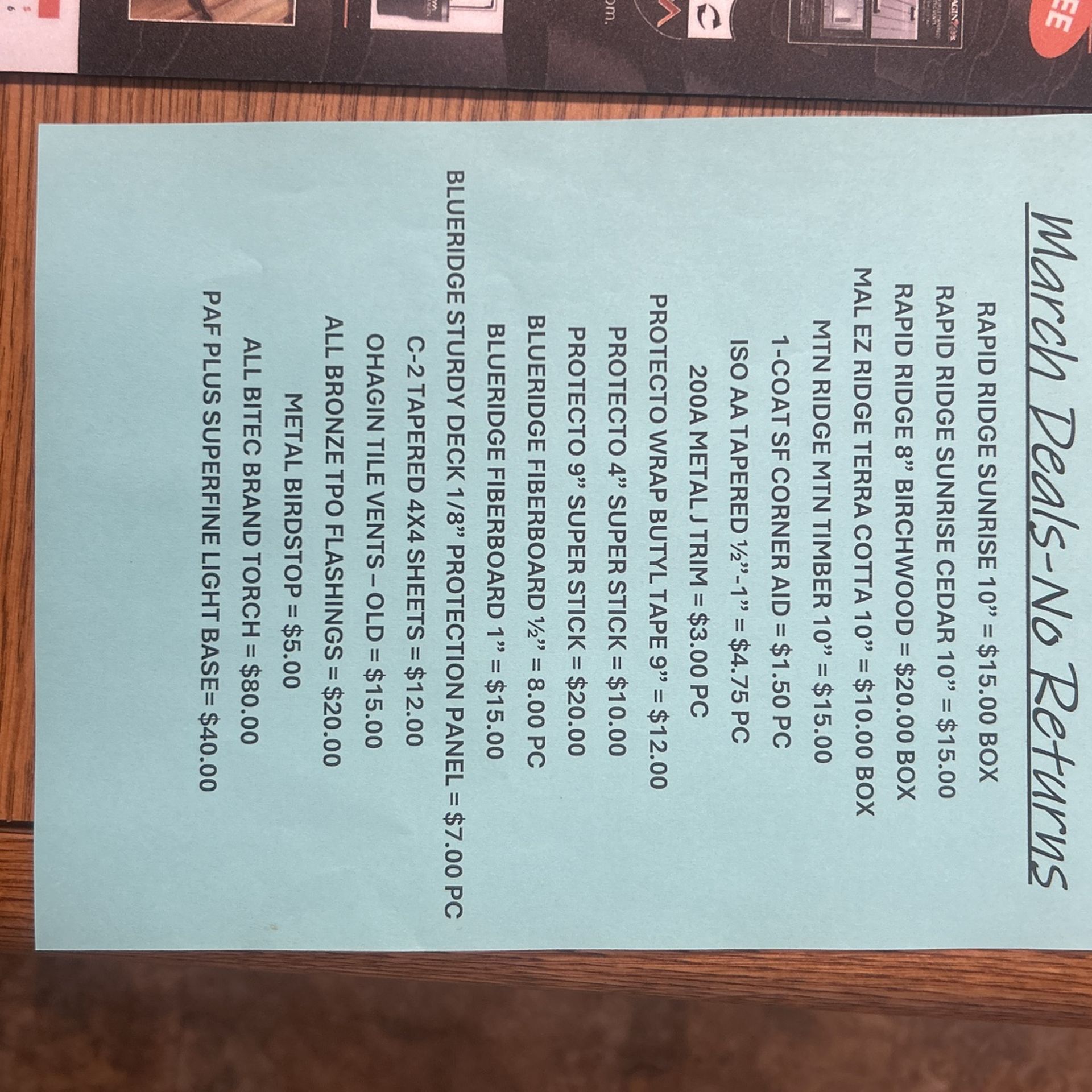 March Deals @ Gulfeagle Supply Castroville