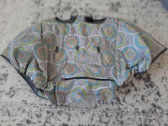 Shopping Cart Restaurant Highchair Cover With Zippered Pocket And Loops For Toys