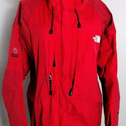 The North Face Women's Red Orange Summit Series Windbreaker Gortex Jacket Coat Size XS