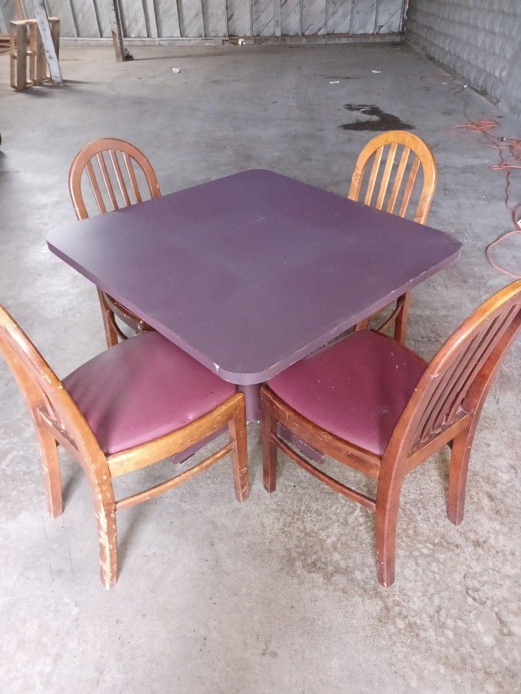Restaurant Style Table With Four Chairs