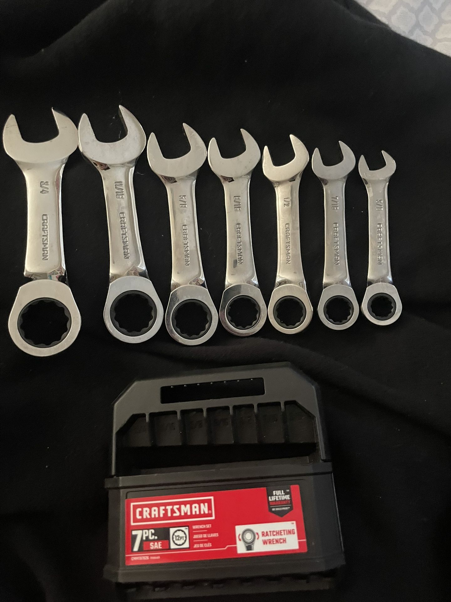 Craftsman Stubby Ratcheting Wrench set 7pc