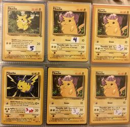 Vintage Pikachu Pokémon Base Set 1 & 2/Jungle/Neo Genesis NM to LP