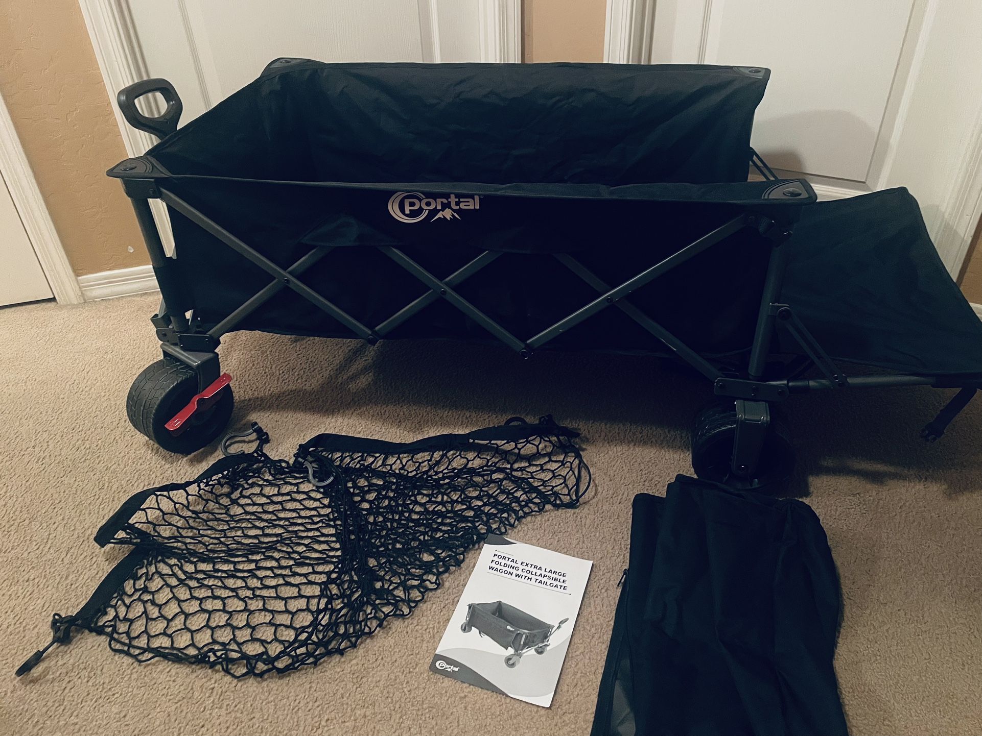 Large Portal Utility Wagon, 26” X 55”, Includes Tailgate, 600L Capacity, Can hold 400lbs