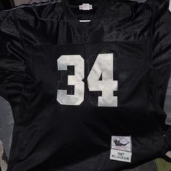 Bo. Jackson #34 Mitchell & Ness 1987 Oakland Raiders Throwback Authentic Jersey Stitched 