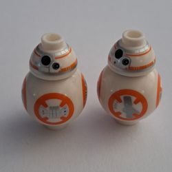 Two (2) LEGO Star Wars Minifigure BB-8 Droids