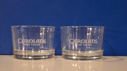 SET OF 2 VINTAGE CAROLANS IRISH CREAM GLASSES