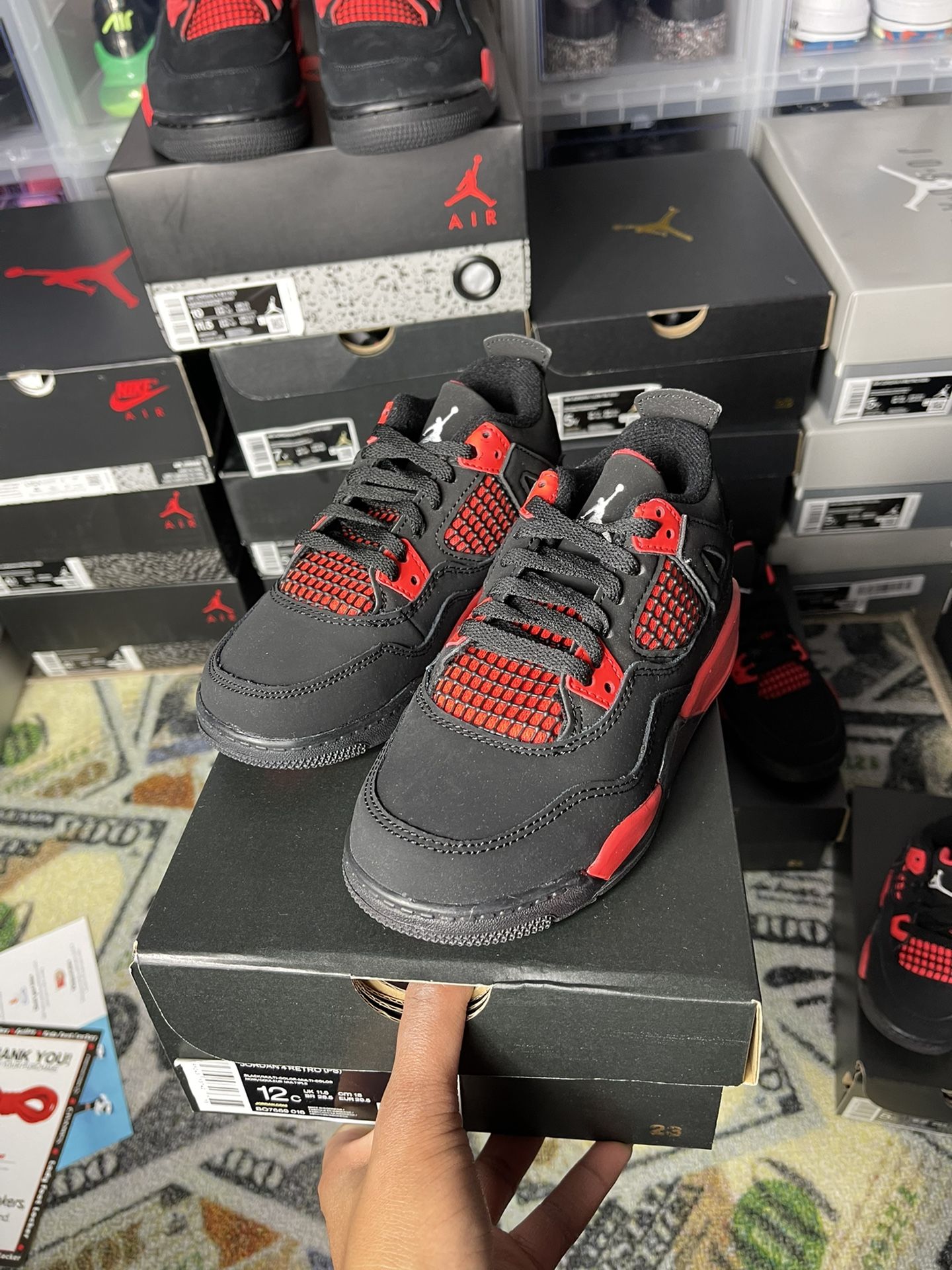 Jordan 4 Red Thunder Kids Size 12c