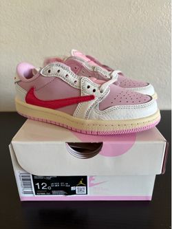 Jordan 1 Low Travis Scott Tropical Pink 12c PS shoe