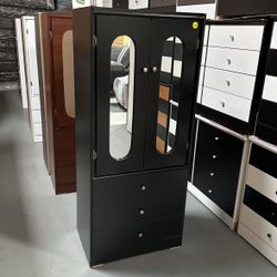 Tall Closet With Mirror New Wardrobe Dresser 