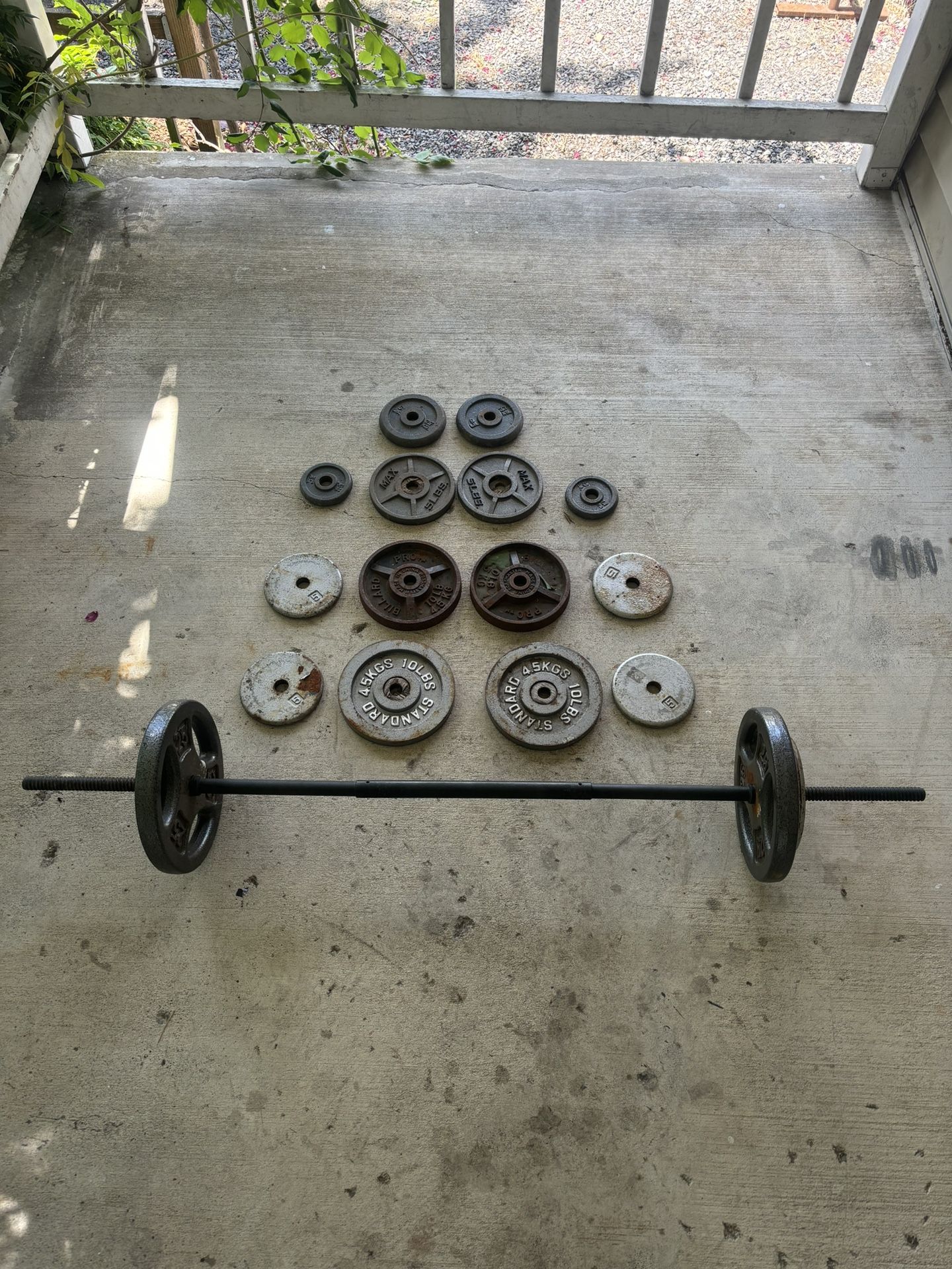 Barbell With Assorted Weights