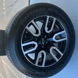 🔥 Chevy Silverado Tahoe Suburban 20" Wheels 💯 Firestone Tires 
