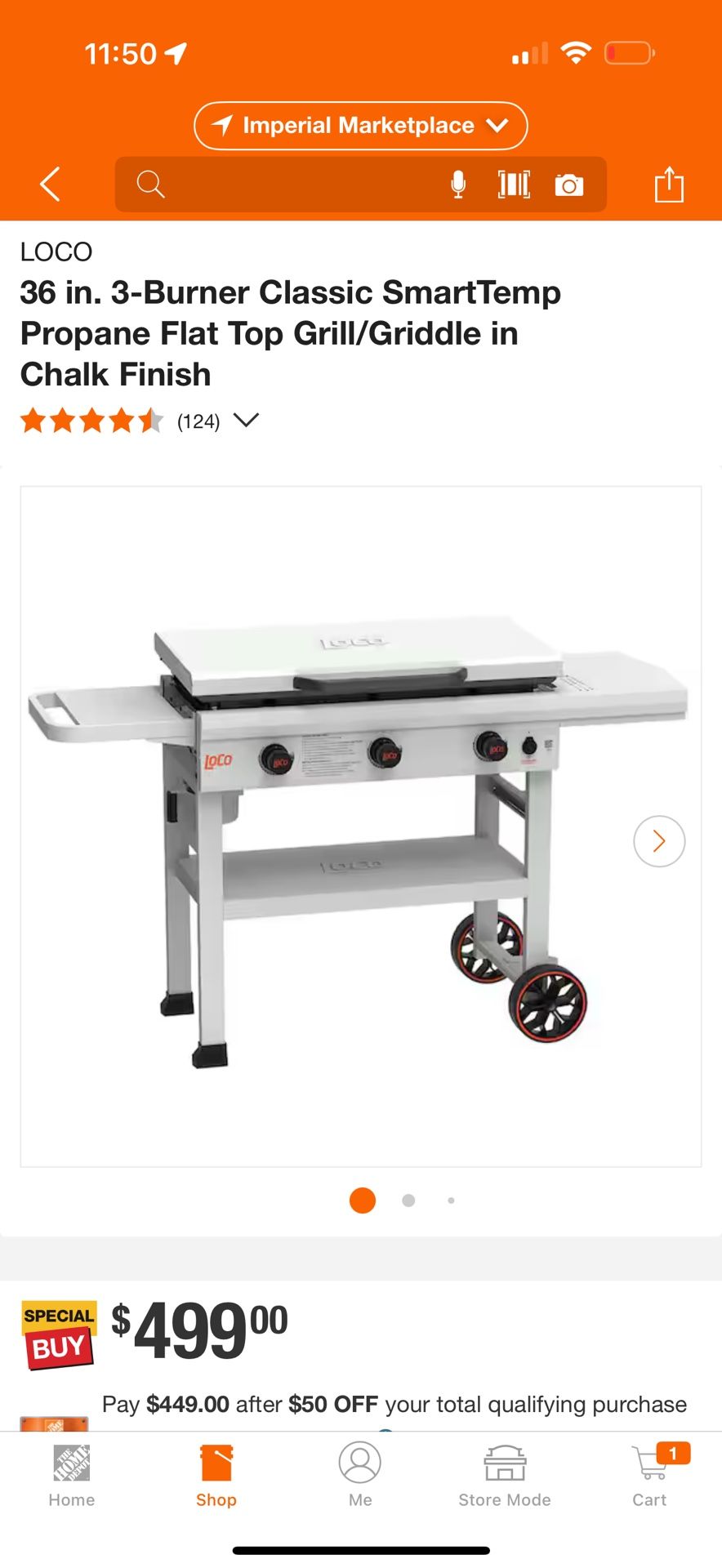 Flat Top Grill 36”