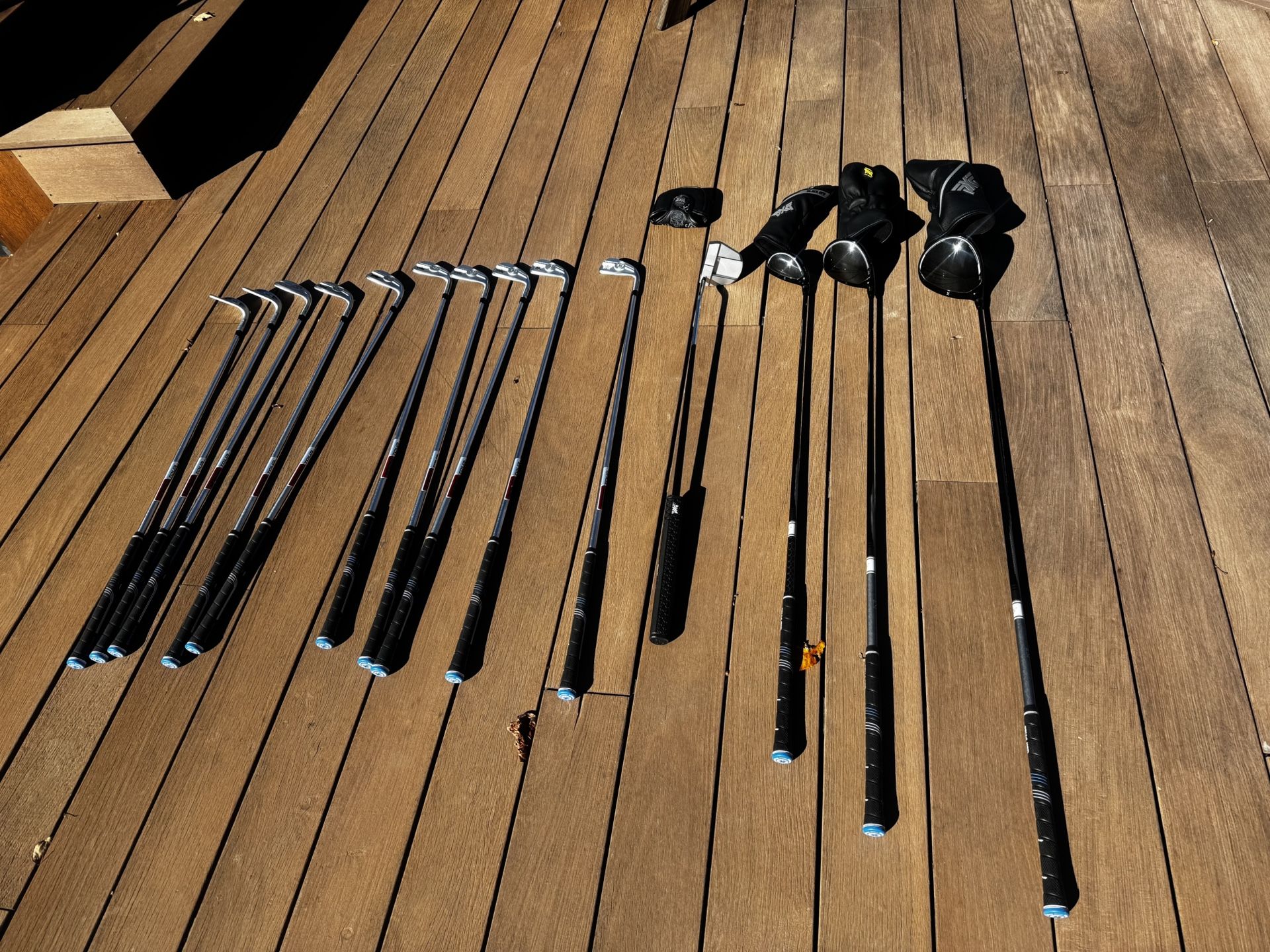 Complete GOLF PXG Set, Driver, Fairway Woods, Irons, Wedges And Putter—with All Covers