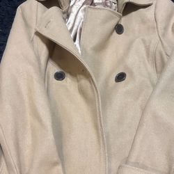 Brown woman’s pea coat