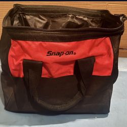 Snap-On Tools red/black canvas tool bag with organizing pockets