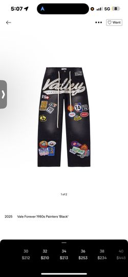 Valley Dreams Patched Jeans Size 36, Brand New