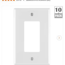 1-Gang White Decora/Rocker Nylon Midway/Midsize Wal