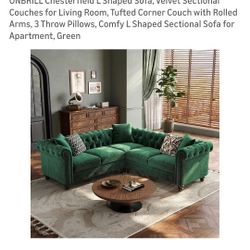 Brand New Sectional Green