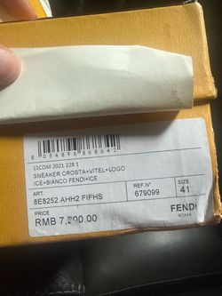 Fendi Crosta Sneakers Size 41