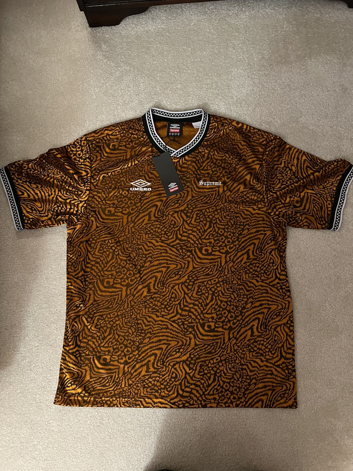 Supreme Umbro Jacquard Animal Print Soccer Jersey