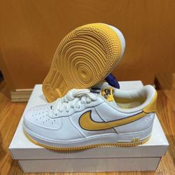 Nike Kobe Bryant x Air Force 1 Low “ Lakers Home’ Size 9 (FZ1151-100) Brand New