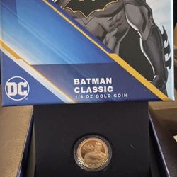 2022 New Zealand Mint Batman 1/4 oz Proof Gold Coin - Display Box