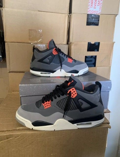   Men's Retro 4 Infrared Shoes Size 10.5 