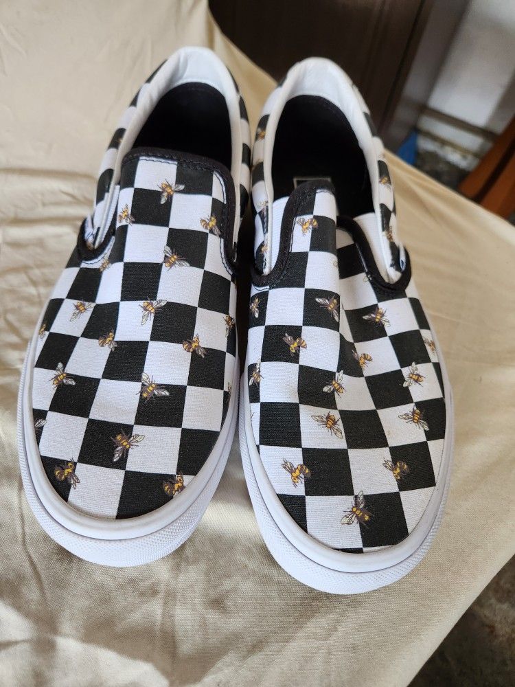 Vans Checkered Bumble Bee Design Slip on