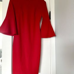 Calvin Klein Dress Size 0P red 