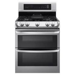 LG 6.9 cu. ft. Gas Double Oven Range with ProBake Convection®, EasyClean® and Gliding Rack