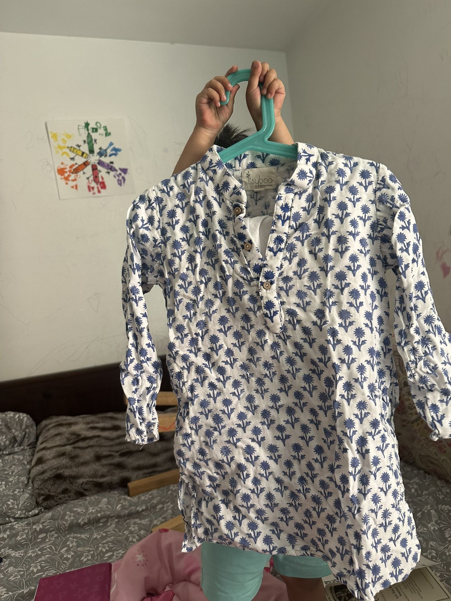 Traditional Kurta Pajama Set – Boys 4–5 Years – Gently Used✨