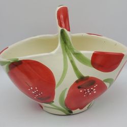 Red Poppies Basket Planter