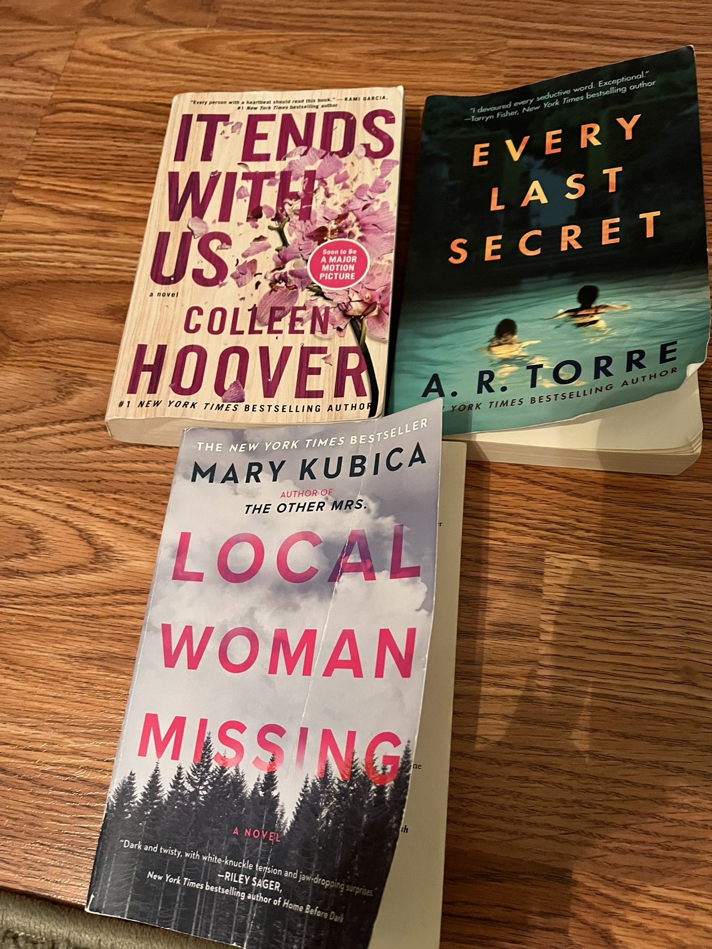 3 Great Novels From Bestselling Authors. In Very Good Condition.  All For $15.  Sell For $20 Each New