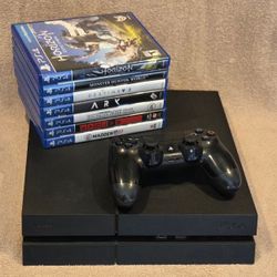 SONY PLAYSTATION 4 VIDEO GAME BUNDLE SETUP 500GB PS4 SYSTEM ARK HORIZON DESTINY NFL MADDEN JEDI