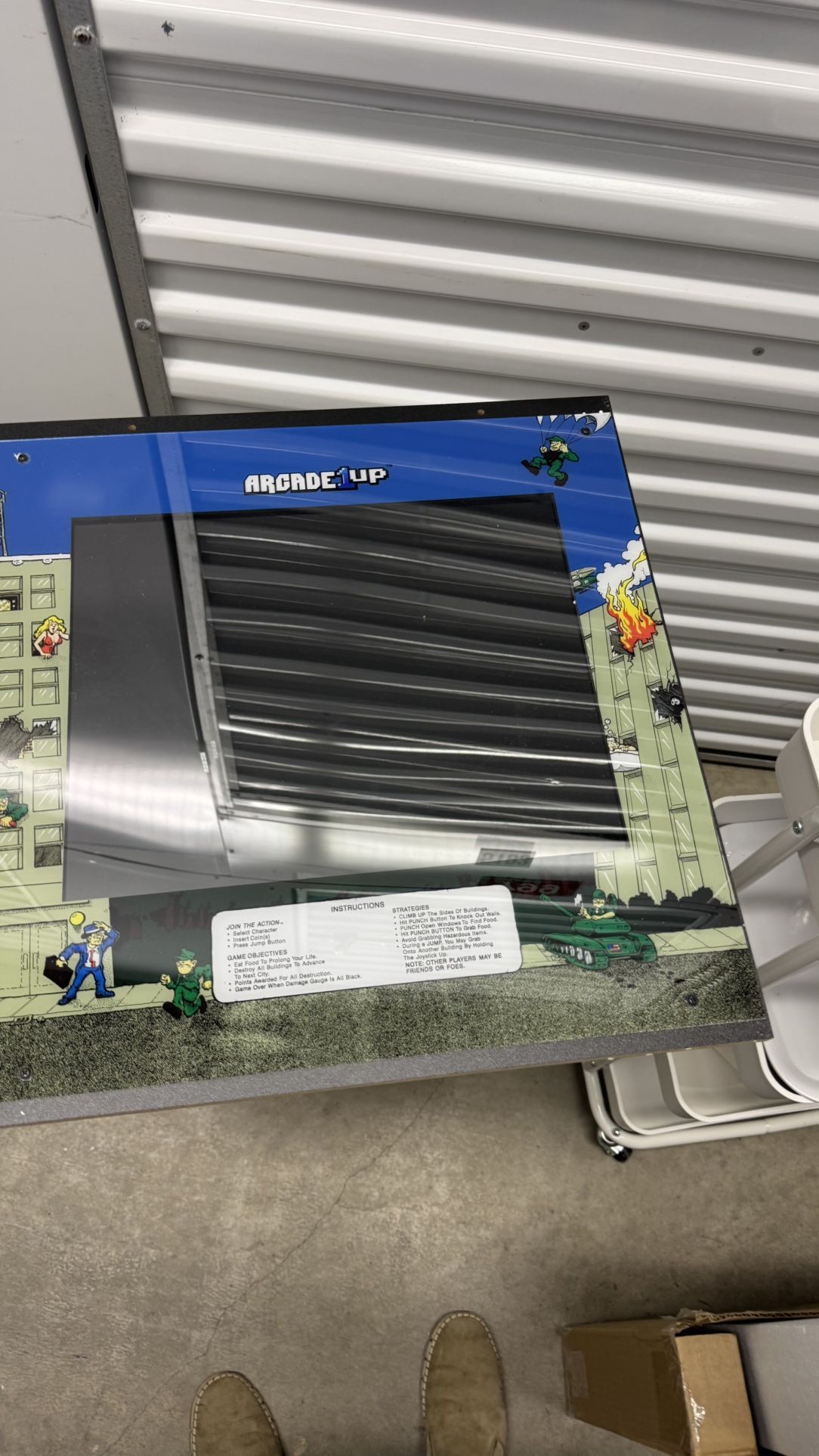 Arcade 1UP Rampage Control Deck and Screen and Processor power supply assembly