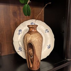 Wabi Sabi Style Solid Wood Vase