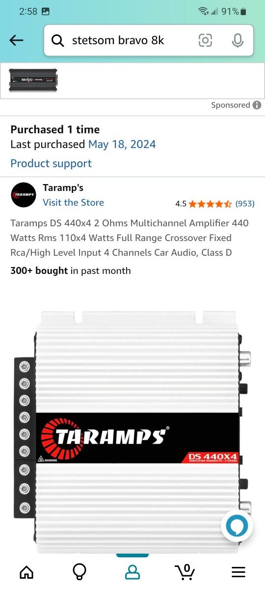 Taramps Ds 440 X 4 Amplifier