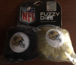 New Orleans Saints Fuzzy Dice