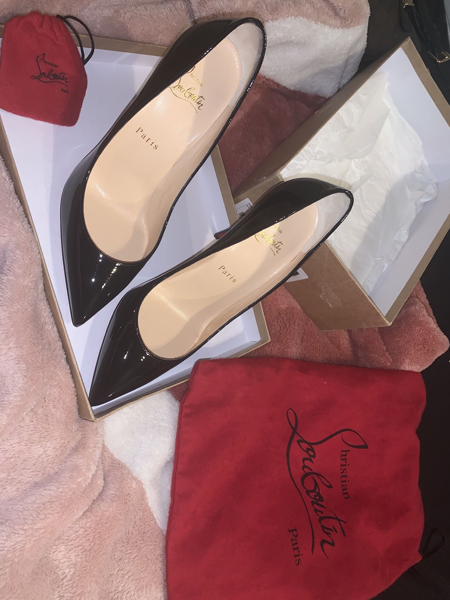 Christian Loubutin Red Botton Heels 