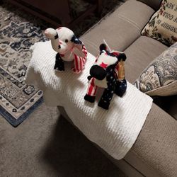 PATRIOTIC  BEANIE  BABIES SET DONKEY AND ELEPHANT YEAR   2000.$ 75.00