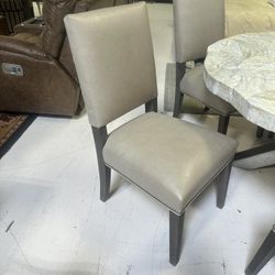 Arhaus Torino Leather Dining Chairs 