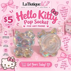 Hello kitty crystal pop socket