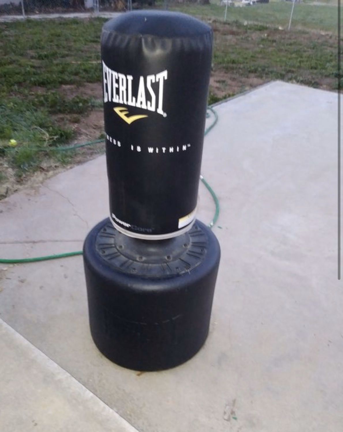 Weight bench and punching bag